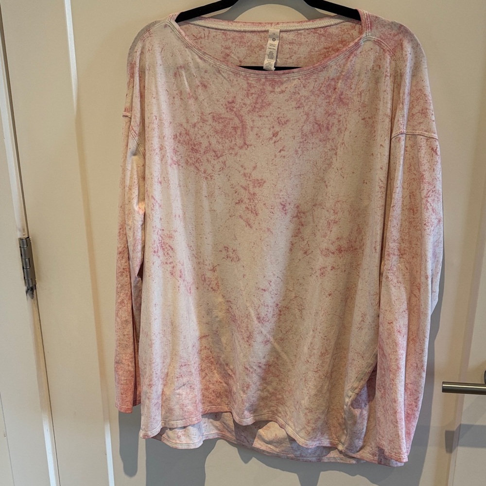 Lululemon Pink Tie-Dye Long Sleeve Women's Top